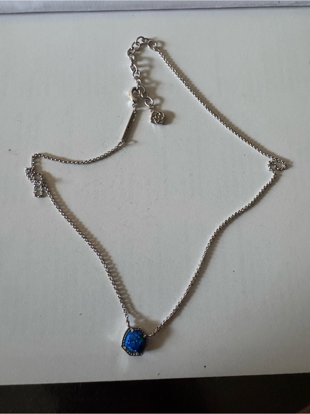 Kendra Scott Blue Opal Pendant Necklace
